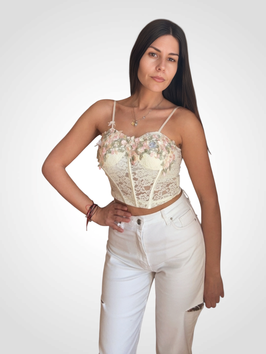 Elegant Top with Floral Details