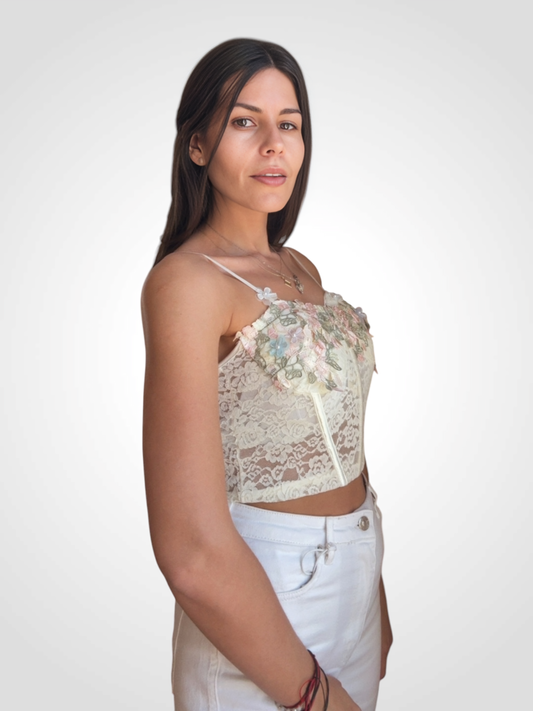 Elegant Top with Floral Details