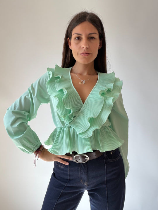 "BELLA" RUFFLED SHIRT