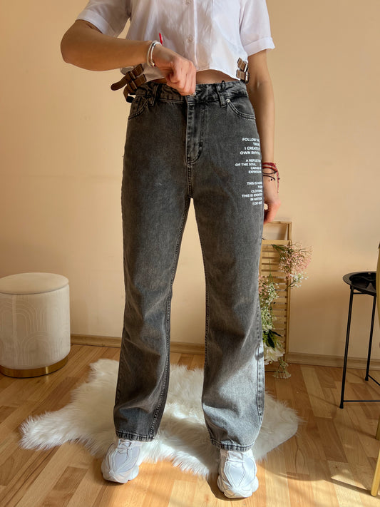 Jeans with a Modern Print