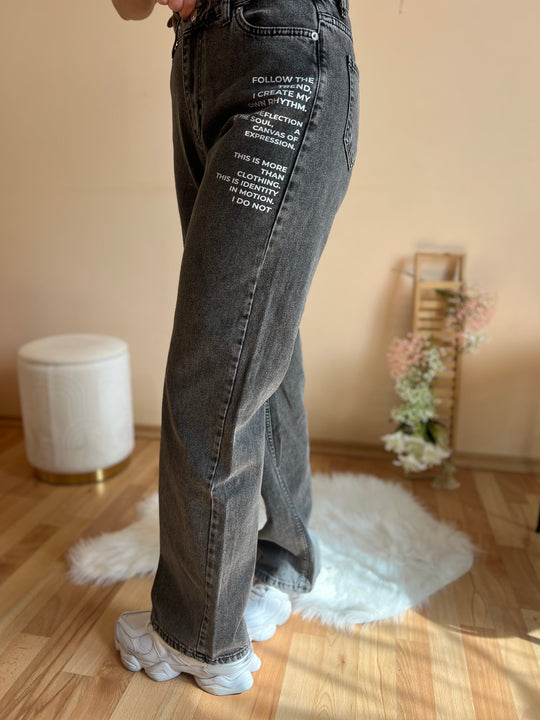 Jeans with a Modern Print