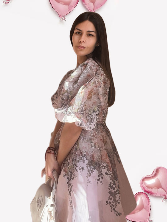 Dress with Puffy Sleeves