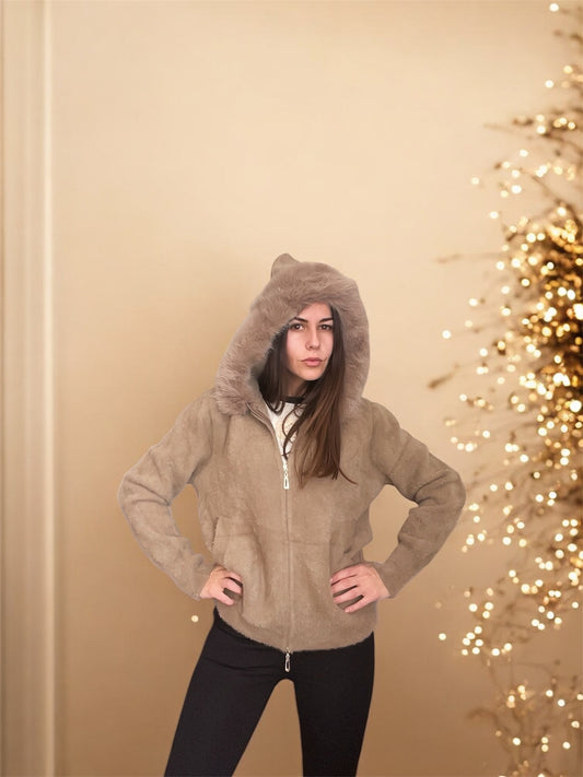 Soft and Warm Hooded Cardigan
