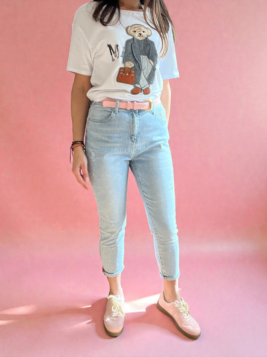 Jeans with a belt