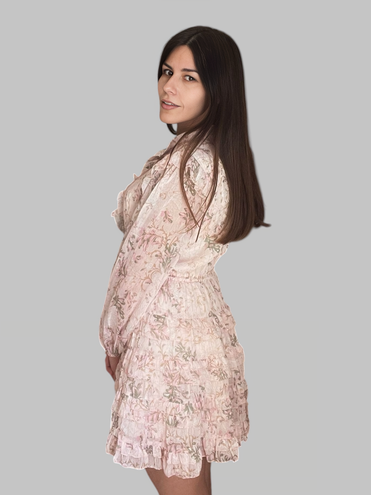 Ефирна Рокля с Флорален Мотив