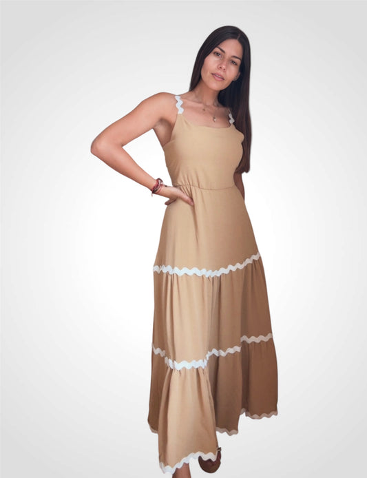 Ethereal Long Dress "Desert Breeze"