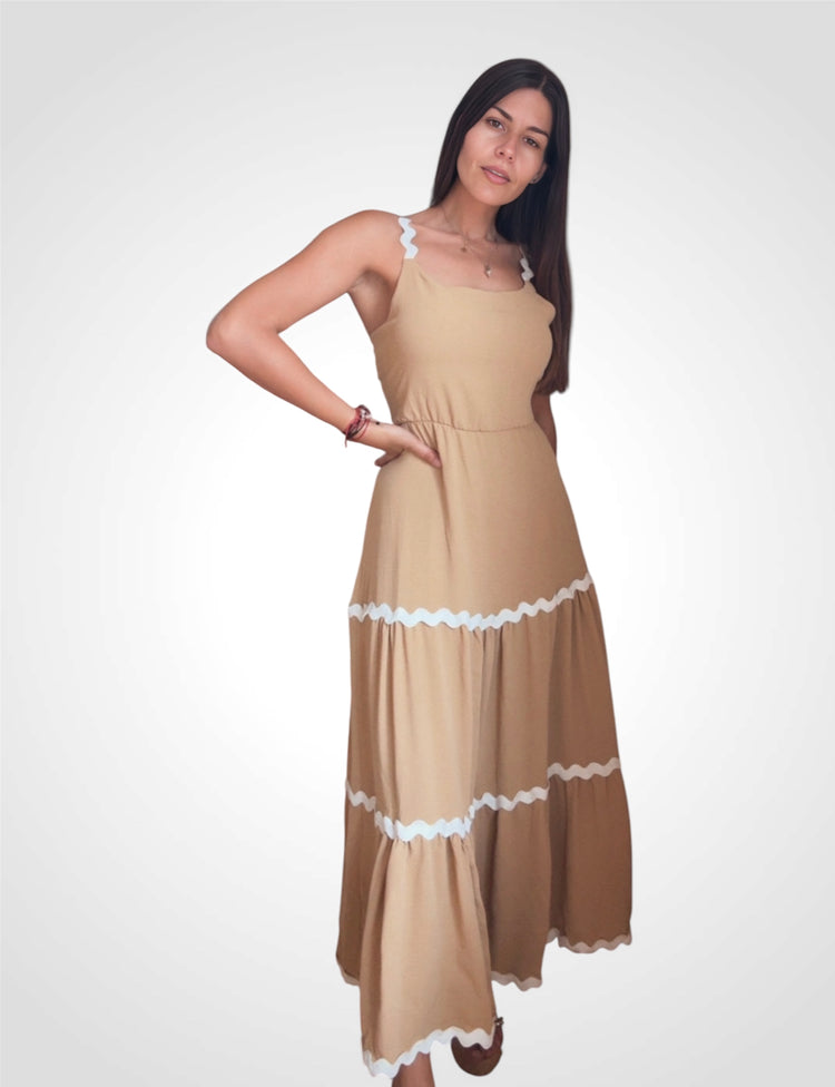 Ефирна Дълга Рокля ,,Desert Breeze''