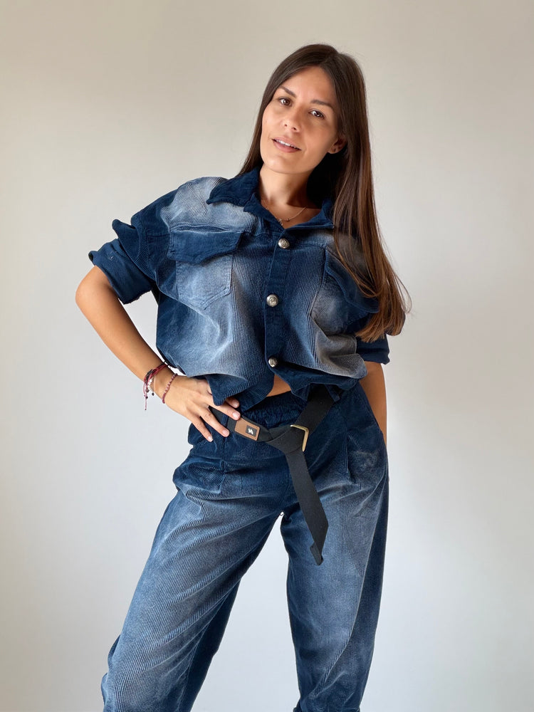 "VELLUTO CHIC" Shirt and Trousers Set
