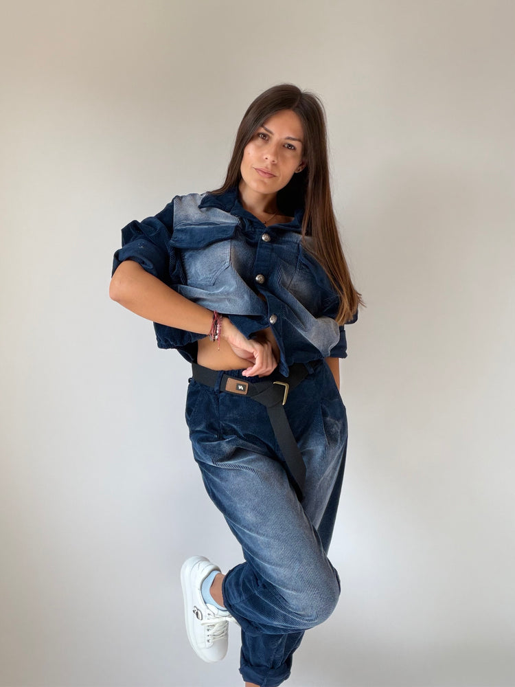 "VELLUTO CHIC" Shirt and Trousers Set