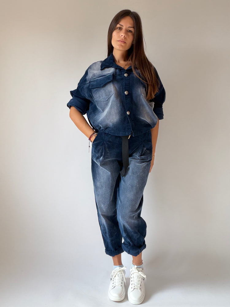 "VELLUTO CHIC" Shirt and Trousers Set
