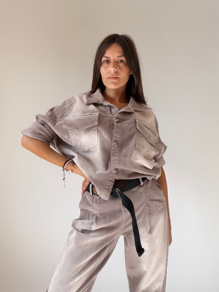 "VELLUTO CHIC" Shirt and Trousers Set