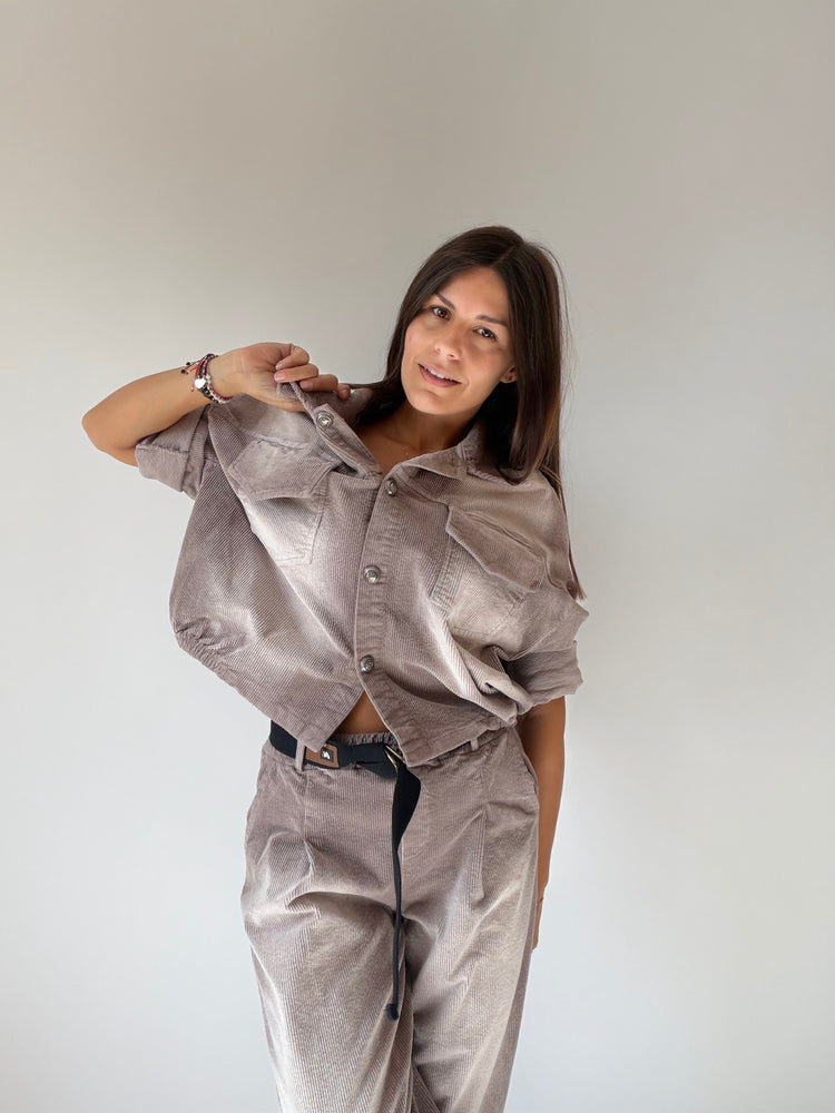 "VELLUTO CHIC" Shirt and Trousers Set