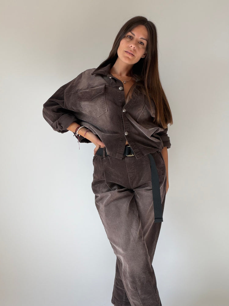 "VELLUTO CHIC" Shirt and Trousers Set