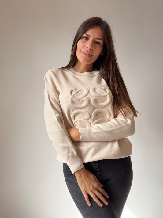 Пуловер ,,Ornella'' с релефен орнамент