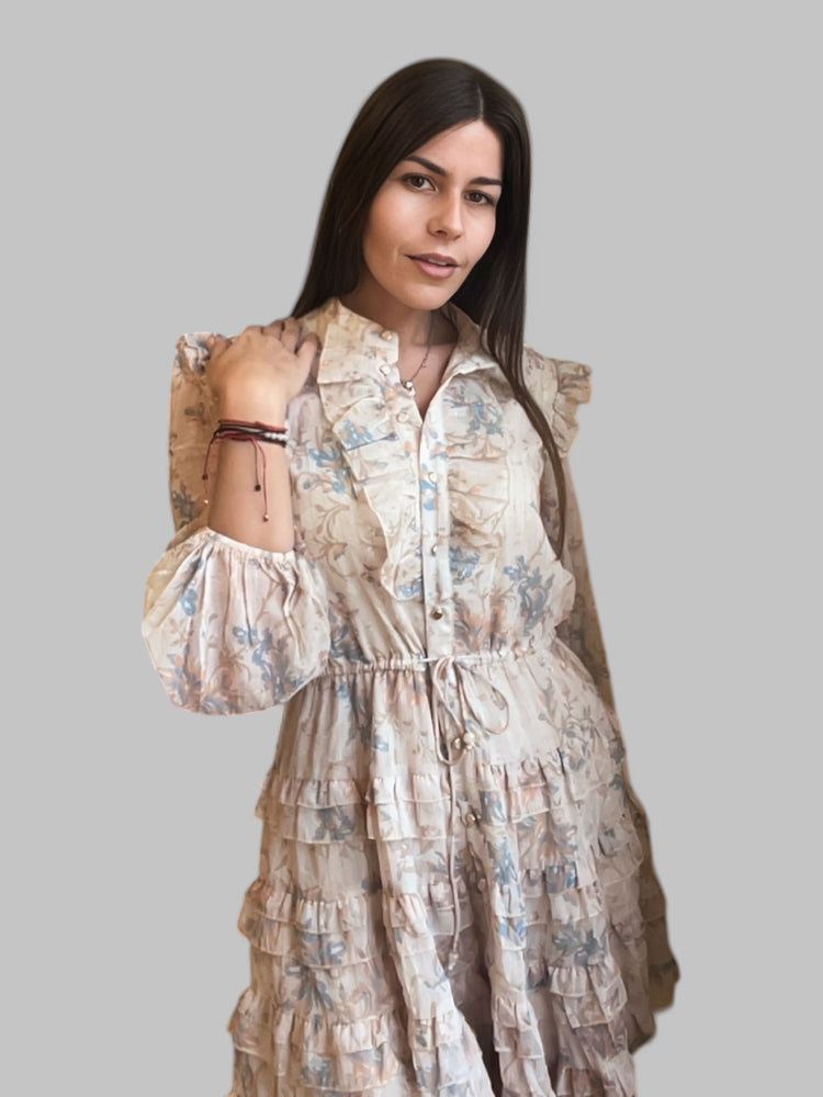 Ефирна Рокля с Флорален Мотив