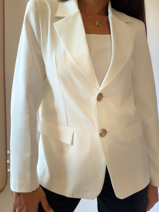 Elegant Blazer with Decorative Buttons