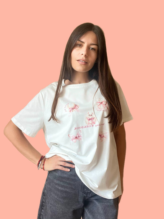 Тениска с Принт ,,Pink Charm''