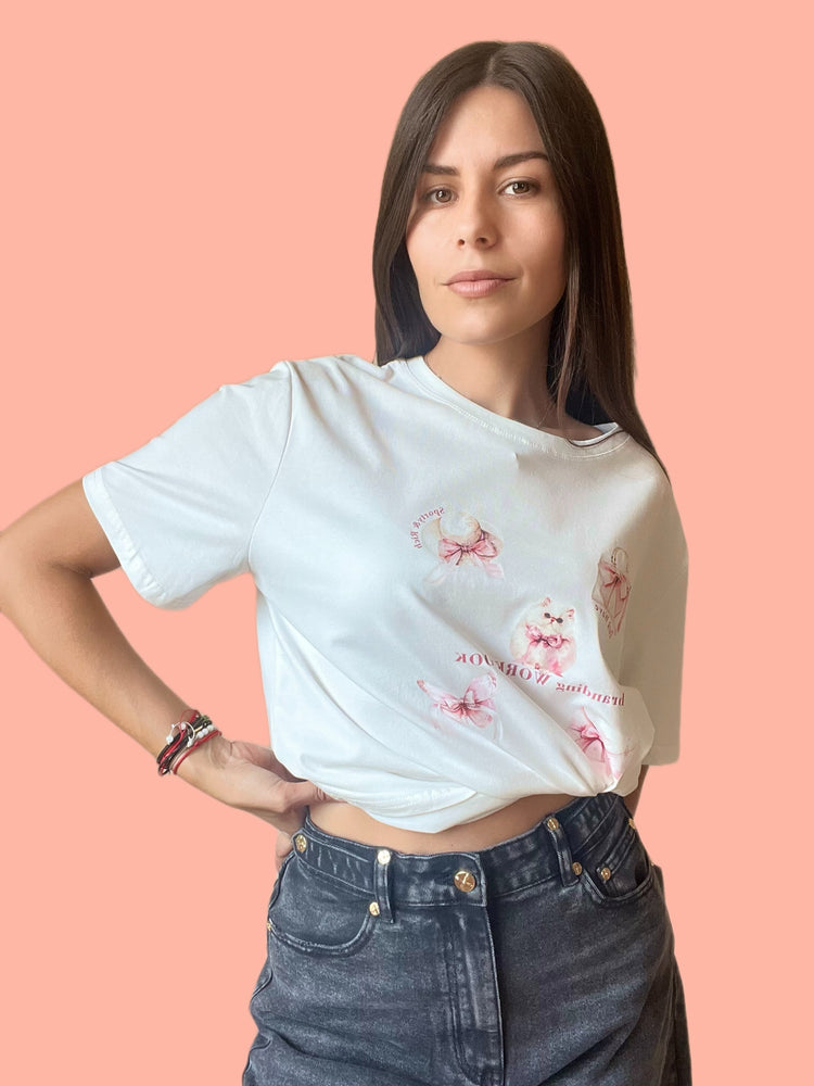 Тениска с Принт ,,Pink Charm''