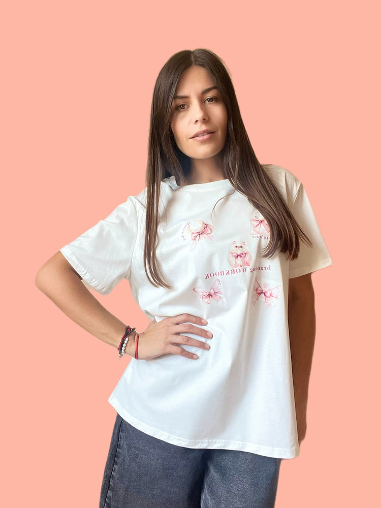 Тениска с Принт ,,Pink Charm''